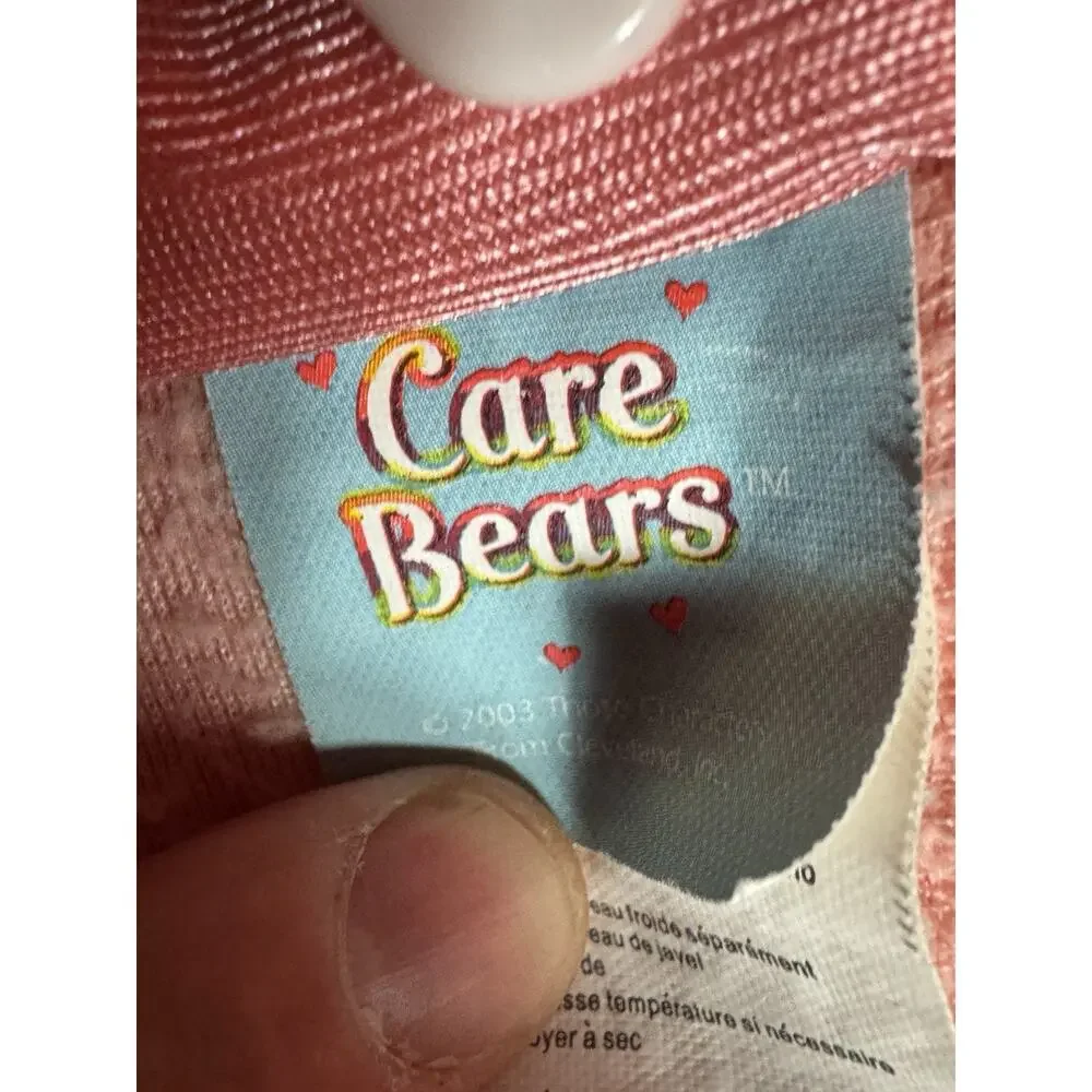 Care Bears VTG 2003 Pink Rainbow Cheer Bear Plush Costume Hooded Pajamas 3T- 4T